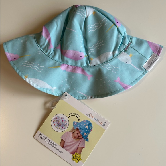 FlapJackKids reversible sun hat UPF 50+ (size XS) NWT - Picture 4 of 7